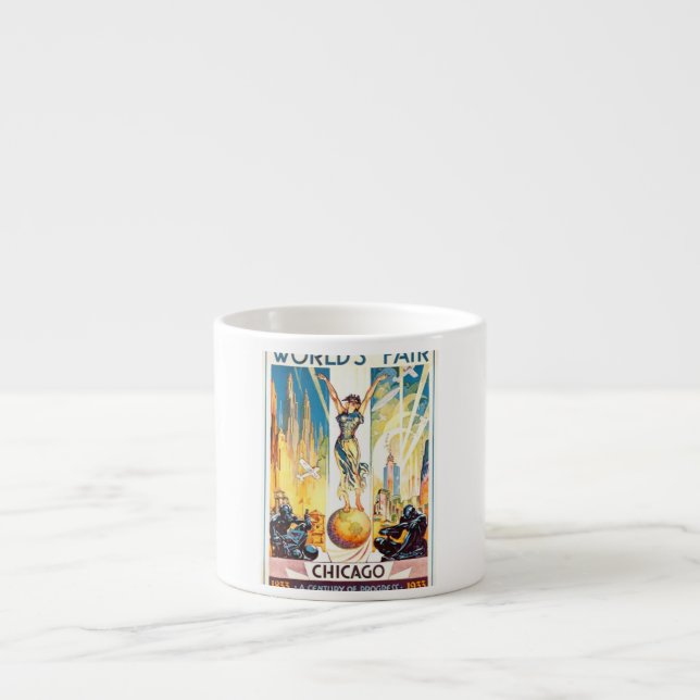Xícara De Espresso Poster 1933 de Chicago da feira de mundos do (Frente)