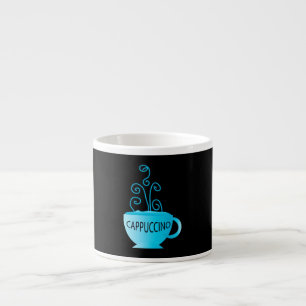 Xícara De Espresso Prazer azul do Cappuccino