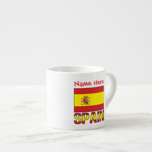 Xícara De Espresso Presente Personalizado da Bandeira da Espanha - He