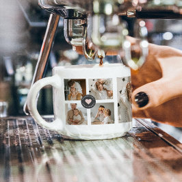 Xícara De Espresso Presente Personalizado de Foto da Família em Colag