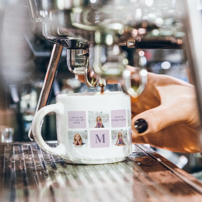 Xícara De Espresso Presente Roxo do Feliz dia de as mães de Fotografi (Criador carregado)