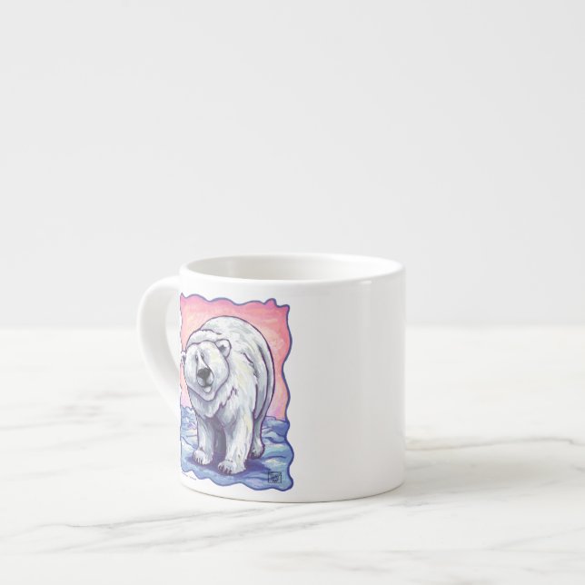 Xícara De Espresso Presentes e acessórios do Urso Polar (Frente Esquerda)