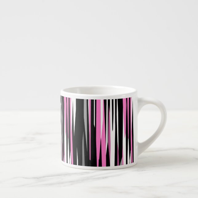 Xícara De Espresso Preto e Branco Rosa (Direita)