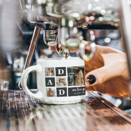 Xícara De Espresso Preto Moderno | Foto de Colagem | Melhor presente 