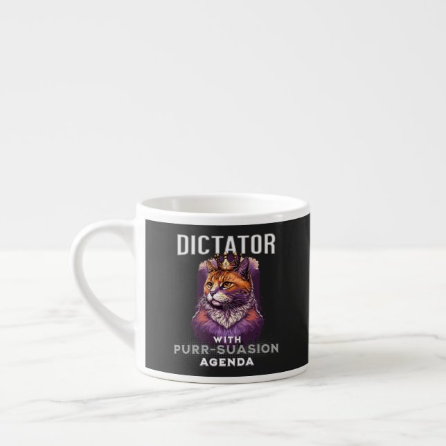Xícara De Espresso Previsão de Gato Engraçada da Agenda de Compras (Esquerda)
