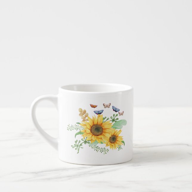 Xícara De Espresso primavera de girassol (Esquerda)