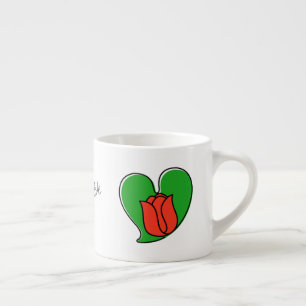 Xícara De Espresso Primavera in Love - Red Tulips Espresso Cup