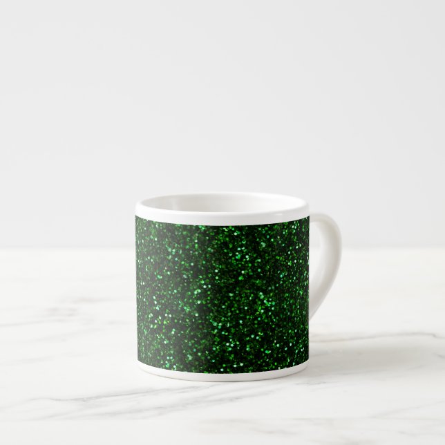 Xícara De Espresso Primavera Verde Escuro Emerald (Frente Esquerda)