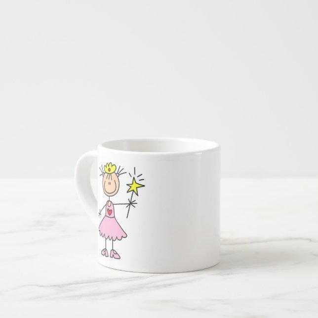 Xícara De Espresso Princesa Com Varinha (Frente Esquerda)