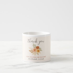 Xícara De Espresso Professor de Boho Floral Watercolor Obrigado