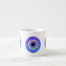 Xícara De Espresso Proteção do Olho Mau Azul