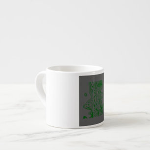 Xícara de Espresso Psicodélico Verde