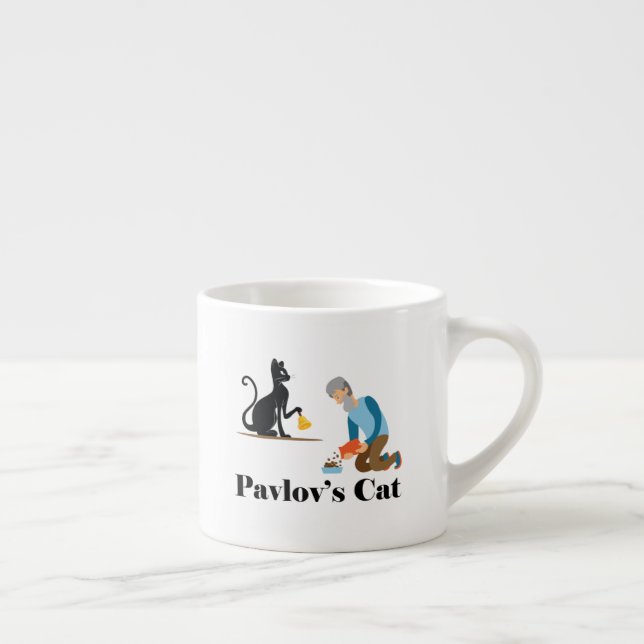 Xícara De Espresso Psicologia Gata de Pavlov (Direita)
