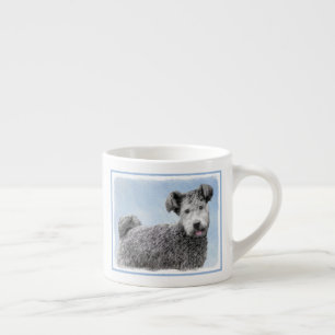 Xícara De Espresso Pumi Painting - Bela Arte Cachorra Original