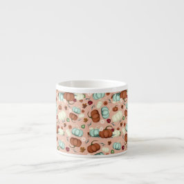 Xícara De Espresso Pumpkin Floral