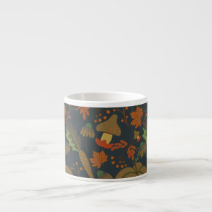Xícara De Espresso Pumpkin sem pele e cenoura fundo escuro