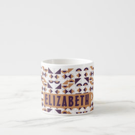 Xícara De Espresso Púrpura e abstrato de estética dourada