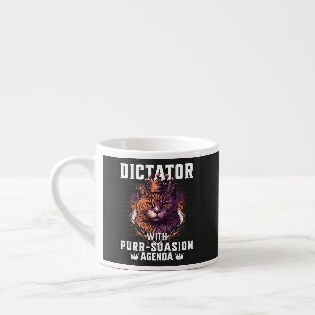 Xícara De Espresso Pursursion Agenda Funny Bossy Cat (Esquerda)