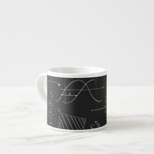 Xícara De Espresso Quadro-negro da matemática