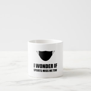 Xícara De Espresso Quarantine Covid Sports Miss Me Também
