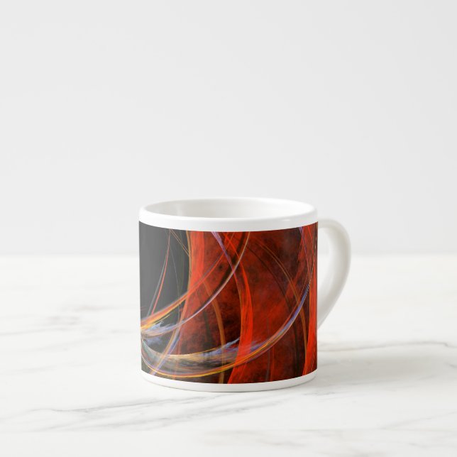 Xícara De Espresso Quebrando o Círculo Abstrato Art Espresso Mug (Frente Esquerda)