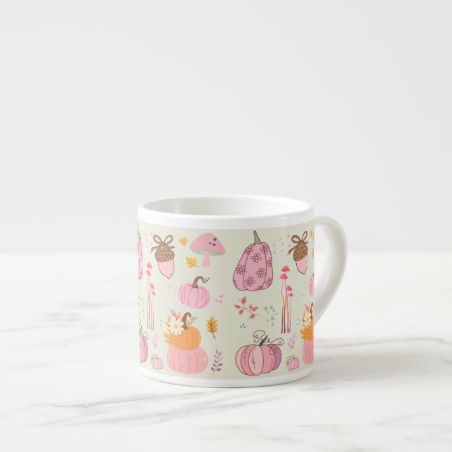 Xícara De Espresso Queda Rosa (Frente Esquerda)