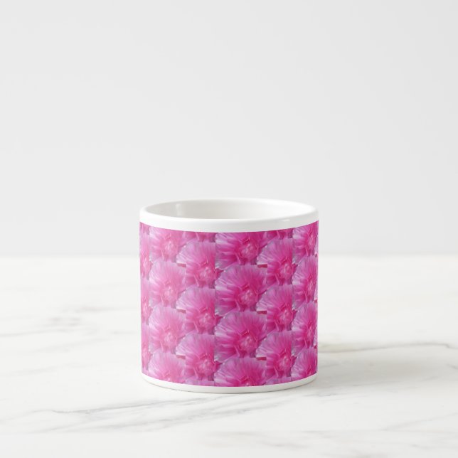 Xícara De Espresso Ranunculus Rosa - Dedigência Floral Moderna (Frente)