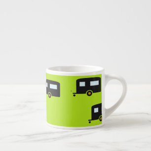 Xícara De Espresso Reboques de campismo a verde