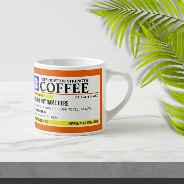 Xícara De Espresso Receita Engraçada 6oz. Espresso Mug (Criador carregado)