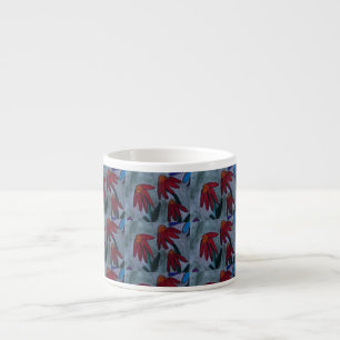 Xícara De Espresso Red Daisies