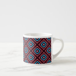 Xícara De Espresso Red With Blue Diamond