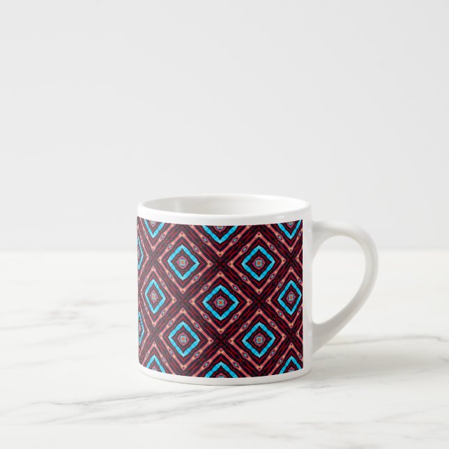 Xícara De Espresso Red With Blue Diamond (Direita)