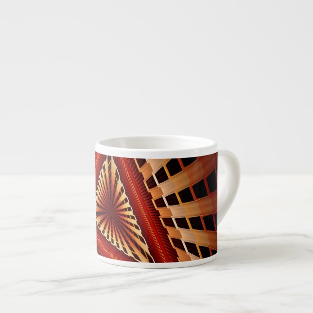 Xícara De Espresso Rede Moderna de Fantasia 3D com Design Gráfico Fra (Frente Esquerda)