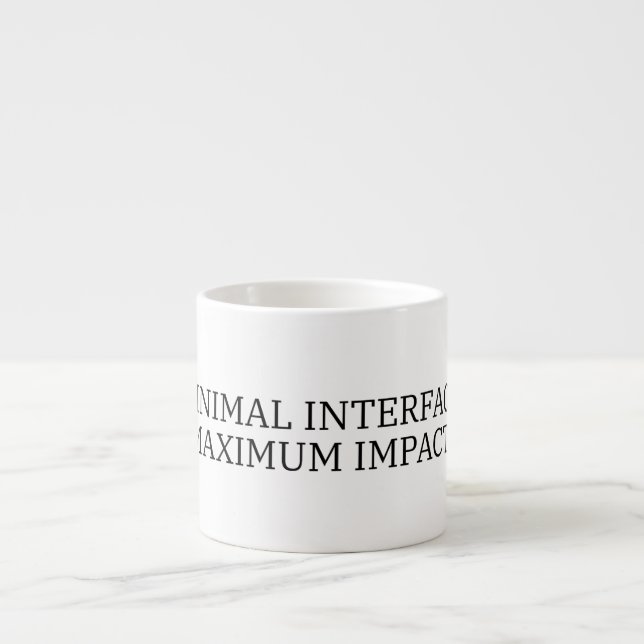 Xícara De Espresso Reinicialização Concentrada | Interface Minimalist (Frente)