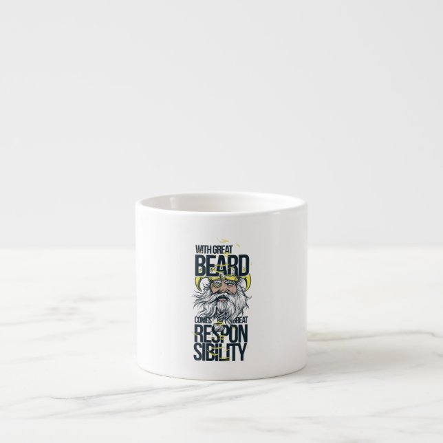 Xícara De Espresso responsabilidade da barba excelente (Frente)