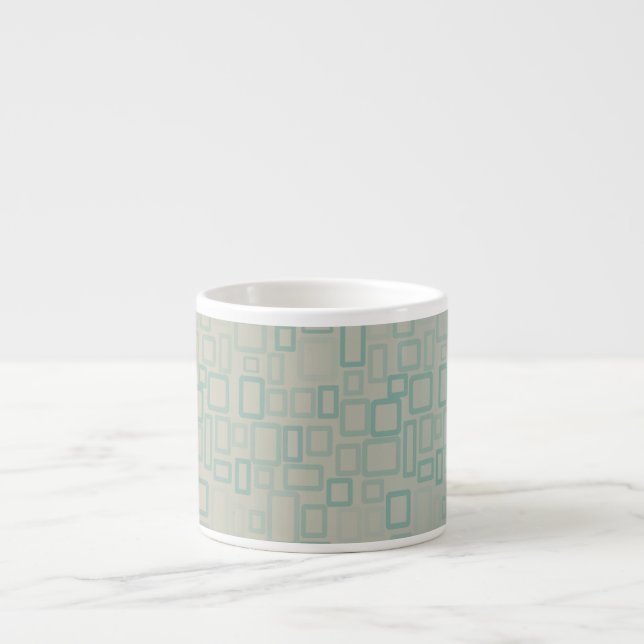 Xícara De Espresso Retro Aqua (Frente)