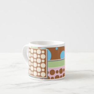 Xícara De Espresso Retro Wallpaper Patchwork Espresso Mug