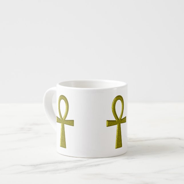 Xícara De Espresso Rico Dourado Ankh Epresso Mug (Frente Esquerda)