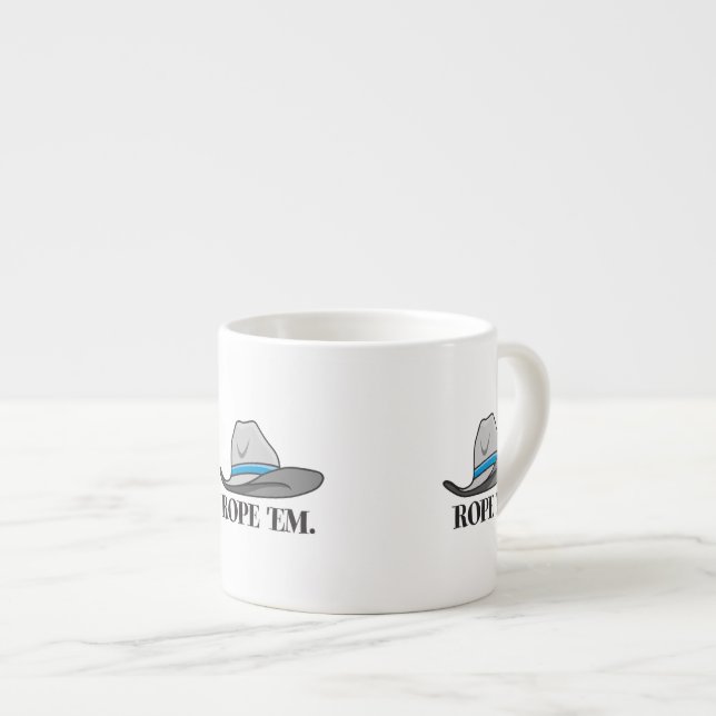 Xícara De Espresso Rope 'Em Western Rodeo (Frente Esquerda)