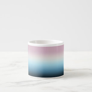 Xícara De Espresso Rosa de Gradação de Pastel Cor-de-Rosa e Azul