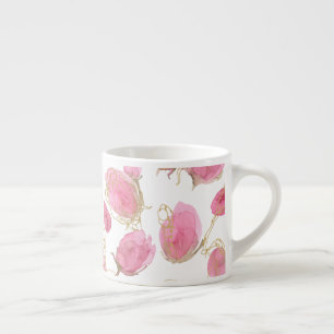 Xícara De Espresso Rosas rosa