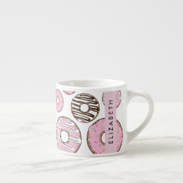 Xícara De Espresso Rosquinhas Rosa, Rosquinhas Brancas, Espelhos, Seu