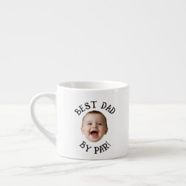 Xícara De Espresso Rosto Personalizado Melhor Pai Por Par