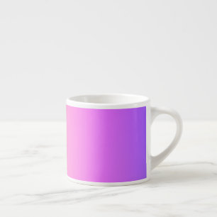 Xícara De Espresso Roxo Colorido Desvanecendo Rosa e Pêssego Ombre