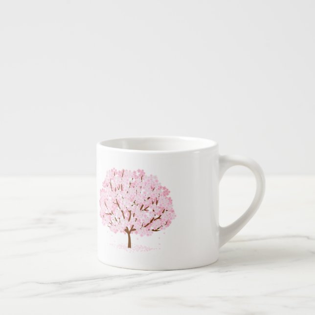 Xícara De Espresso Sakura Tree in Cheio Bloom - Elegante Primavera De (Direita)