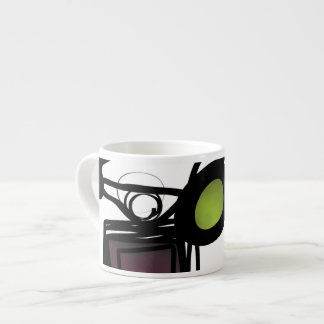 Xícara De Espresso Saudações de Philydion: Abstrato Black & White
