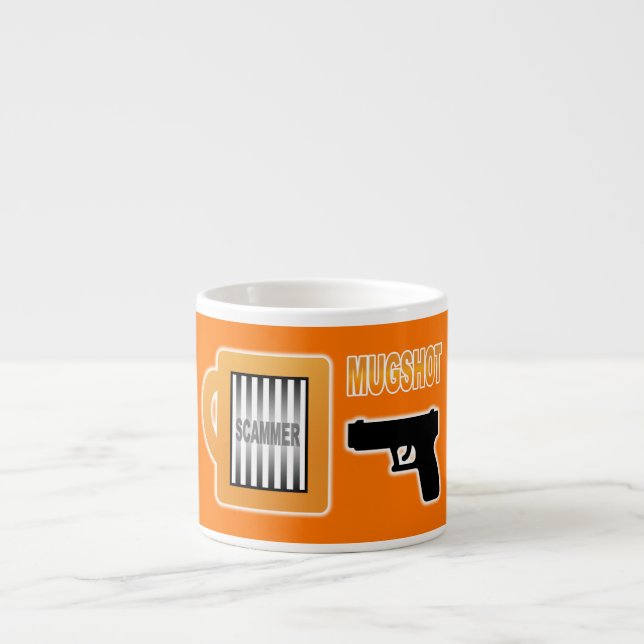 Xícara De Espresso Scammer's Mugshot (Frente)