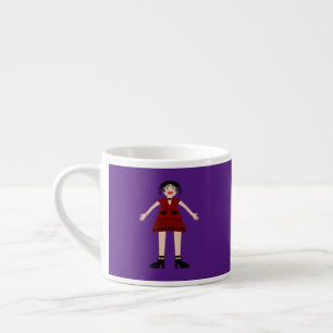 Xícara De Espresso Senhora do Vampiro do Halloween Gótica