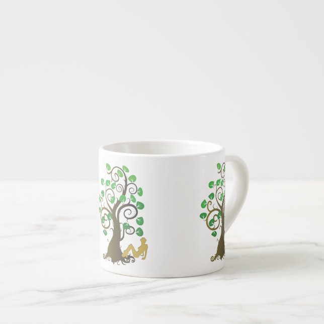 Xícara De Espresso Sentado embaixo da árvore (Frente Esquerda)