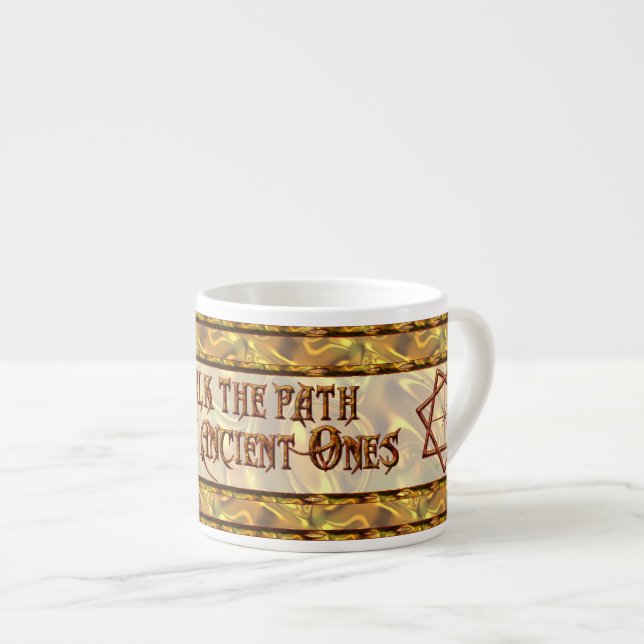 Xícara De Espresso Septagram Dourado (Frente Esquerda)